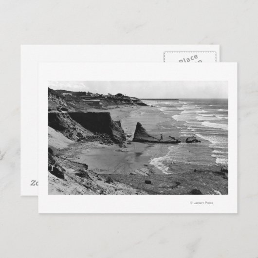 Carte Postale Newport, Oregon Beach Vue Côte de l'Oregon (Devant / Derrière)