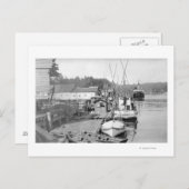 Carte Postale Newport, Oregon Waterfront Vue des bateaux de pêch (Devant / Derrière)