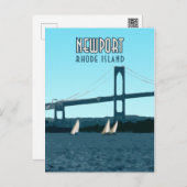 Carte Postale Newport Rhode Island Bateaux Vintages (Devant / Derrière)