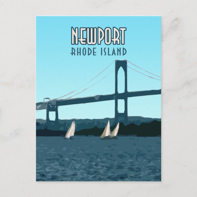 Carte Postale Newport Rhode Island Bateaux Vintages (Devant)