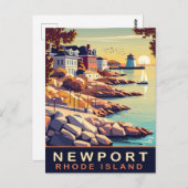 Carte Postale Newport, Rhode Island, côte, Voyage (Devant / Derrière)