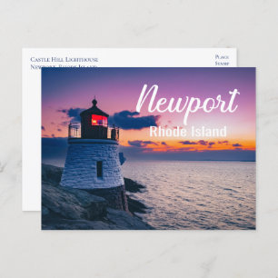 Carte Postale Newport RI Rhode Island Castle Hill Lighthouse USA