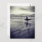 Carte Postale Newquay Surfer sur Watergate Bay (Devant / Derrière)