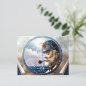 Carte Postale NEWS & Map Captain/Decor or Sea Captain (Debout devant)