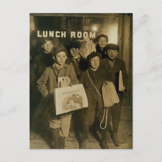 Carte Postale NEWSBOYS à New York au tournant du siècle (Devant)