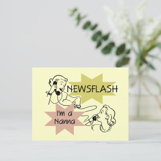 Carte Postale Newsflash Je suis un T-shirts et cadeaux Nanna (Debout devant)