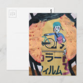 Carte Postale Newspaper delivery person collage (Devant / Derrière)