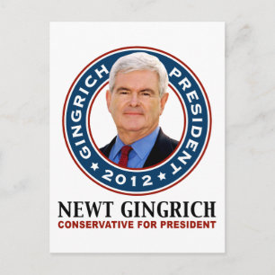 Carte Postale Newt Gingrich Conservateur pour le président
