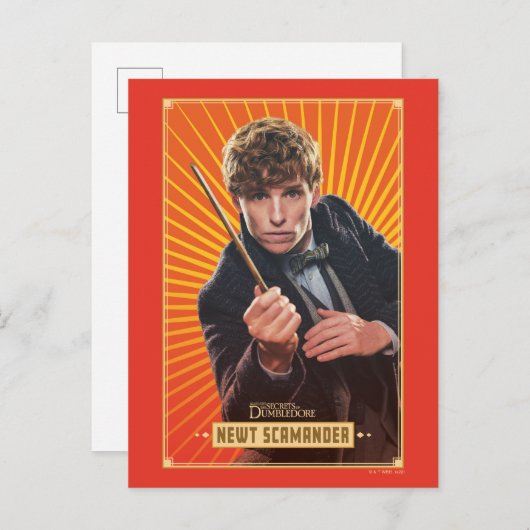 Carte Postale Newt Scamander Character Graphic (Devant / Derrière)