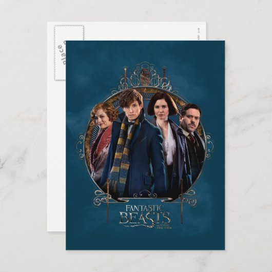 Carte Postale NEWT SCAMANDER™ et entreprise Art Nouveau Frame (Devant / Derrière)
