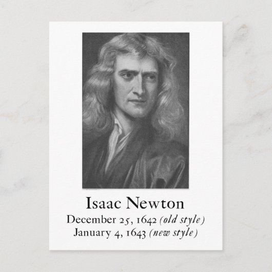Carte postale Newton (Devant)