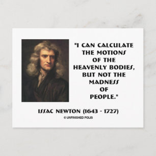 Carte Postale Newton Calculer Les Motions La Folie Des Gens Cite