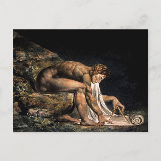 Carte Postale Newton William Blake Masonic Peinture (Devant)