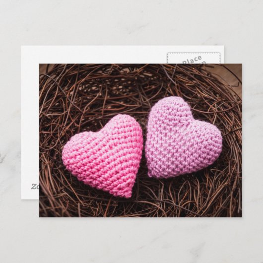 Carte Postale Nez avec les coeurs (Devant / Derrière)