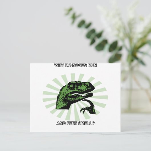 Carte Postale Nez et pieds de Philosoraptor (Debout devant)
