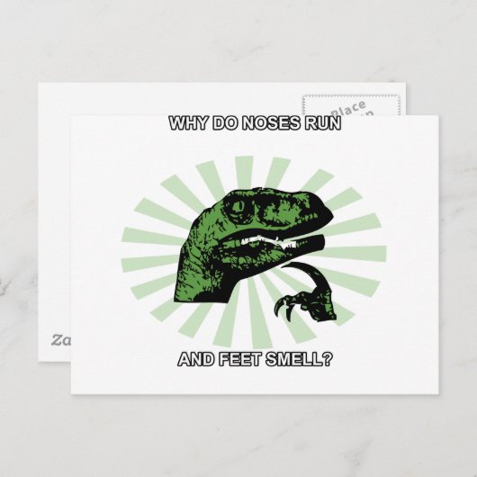 Carte Postale Nez et pieds de Philosoraptor (Devant / Derrière)