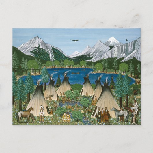 Carte Postale Nez Perce ~ Lac Wallowa (Devant)