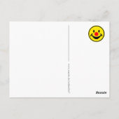 Carte Postale Nez rouge - jaune + vos idées (Dos)