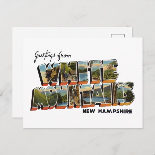 Carte Postale NH White Mountains (Devant / Derrière)