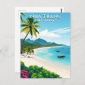 Carte Postale Nha Trang Vietnam Plage Voyage (Devant / Derrière)