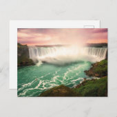 Carte Postale Niagara Falls, Canada coucher de soleil stylisé (Devant / Derrière)