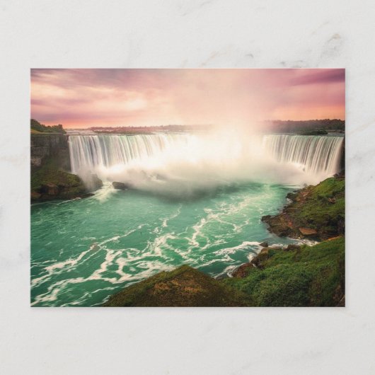 Carte Postale Niagara Falls, Canada coucher de soleil stylisé (Devant)