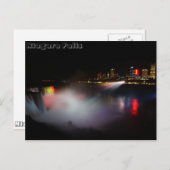 Carte Postale Niagara Falls La Nuit (Devant / Derrière)