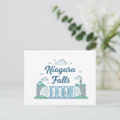 Carte Postale Niagara Falls Minimal Flat Design Illustration (Debout devant)