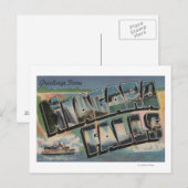 Carte Postale Niagara Falls, New York - Grandes Lettres Scènes 2 (Devant / Derrière)