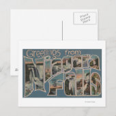 Carte Postale Niagara Falls, New York - Grandes Lettres Scènes 4 (Devant / Derrière)