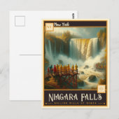 Carte Postale Niagara Falls, New York | VINTAGE (Devant / Derrière)