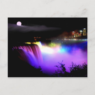 Carte Postale Niagara-Falls-sous-projecteurs-la nuit