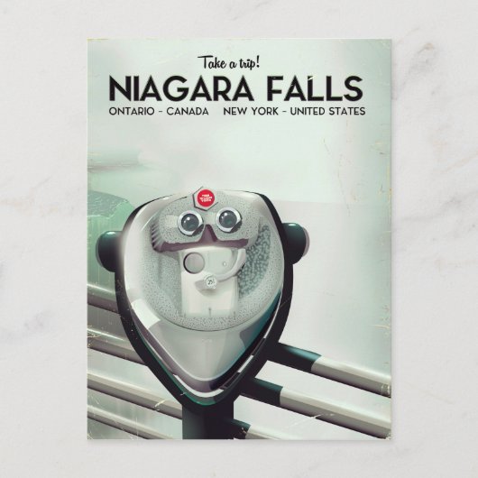 Carte Postale Niagara Falls - USA - affiche de voyage Canada Vin (Devant)