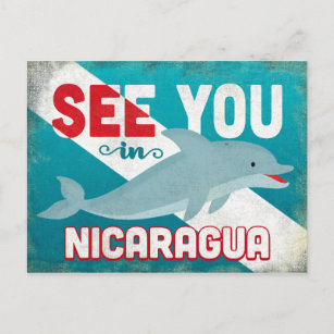 Carte Postale Nicaragua Dauphin - Vintage voyage rétro