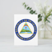 Carte Postale NICARAGUA - drapeau/emblème/blason/symbole (Debout devant)