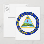 Carte Postale NICARAGUA - drapeau/emblème/blason/symbole (Devant / Derrière)