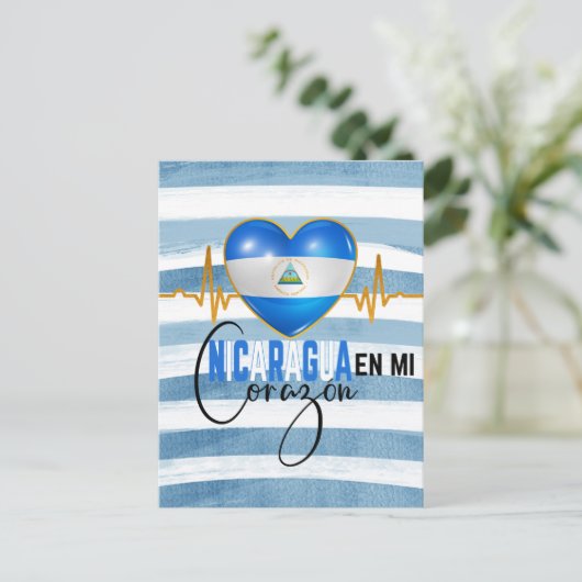 Carte Postale Nicaragua En mi Corazon Fierté nicaraguayenne (Debout devant)
