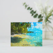 Carte Postale Nicaragua Tropical Scenery Oil Paint Beach (Debout devant)