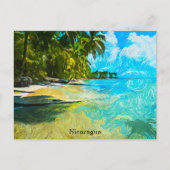 Carte Postale Nicaragua Tropical Scenery Oil Paint Beach (Devant)