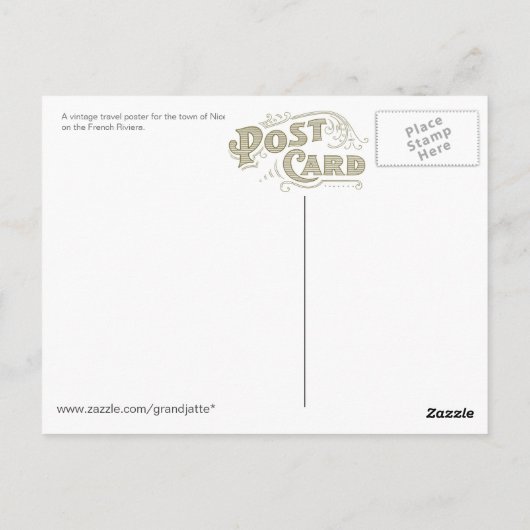 Carte postale Nice (Dos)