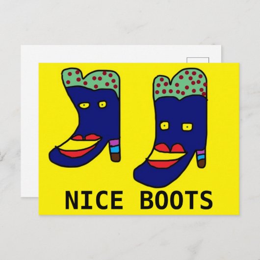Carte Postale Nice boots (Devant / Derrière)
