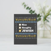 Carte Postale Nice Naughty Juif Hanoukka Ugly Sweater (Debout devant)