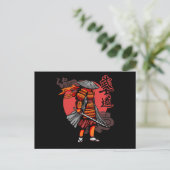 Carte Postale Nice Samurai Retro - Samurai Holding Katana (Debout devant)