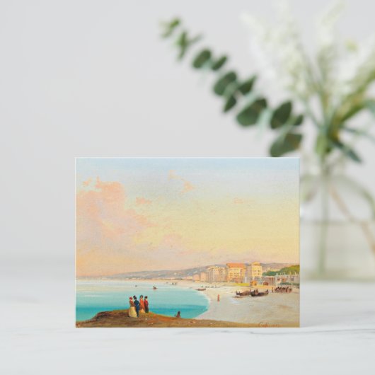 Carte Postale Nice, Vue sur la plage du Quai du Midi, (Debout devant)