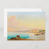 Carte Postale Nice, Vue sur la plage du Quai du Midi, (Devant / Derrière)