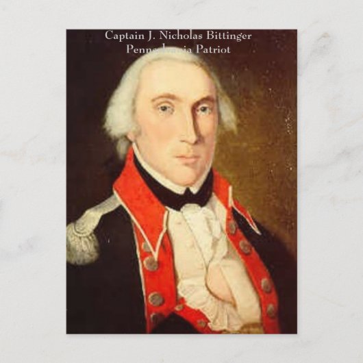 Carte Postale Nicholas Bittinger, capitaine J. Nic… - Customisé (Devant)