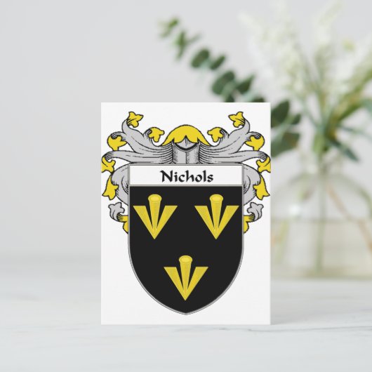 Carte Postale Nichols Coat of Arms/Family Crest (mannequin) (Debout devant)