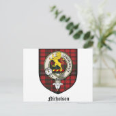 Carte Postale Nicholson Clan Crest Badge Tartan (Debout devant)