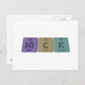 Carte Postale Nick comme Nickel Carbon Potassium (Devant / Derrière)