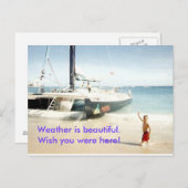 Carte Postale NickCatamaranWaikiki, Le temps est beau... (Devant / Derrière)
